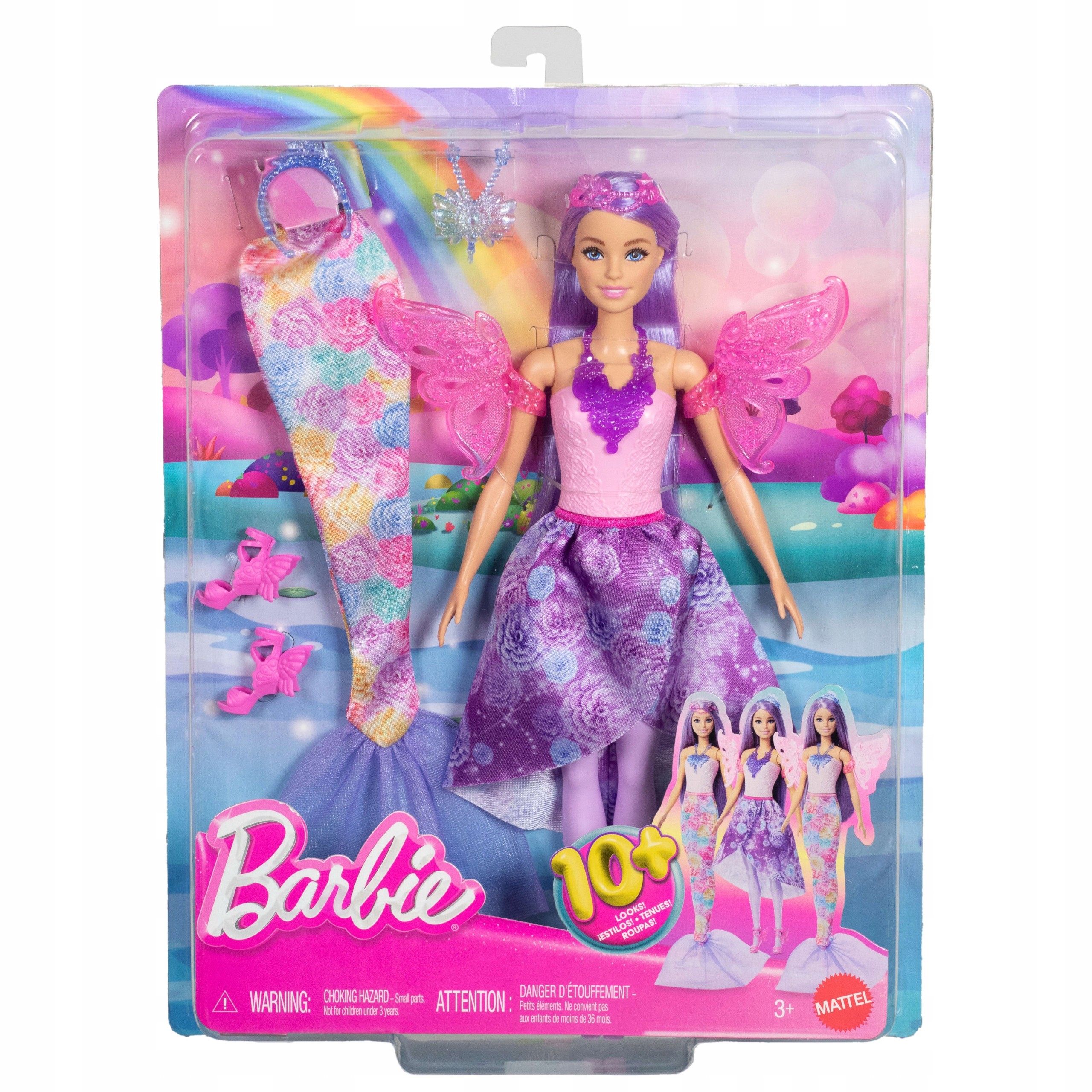 Barbie Magická víla Bábika s oblečením Princezná Morská panna Víla